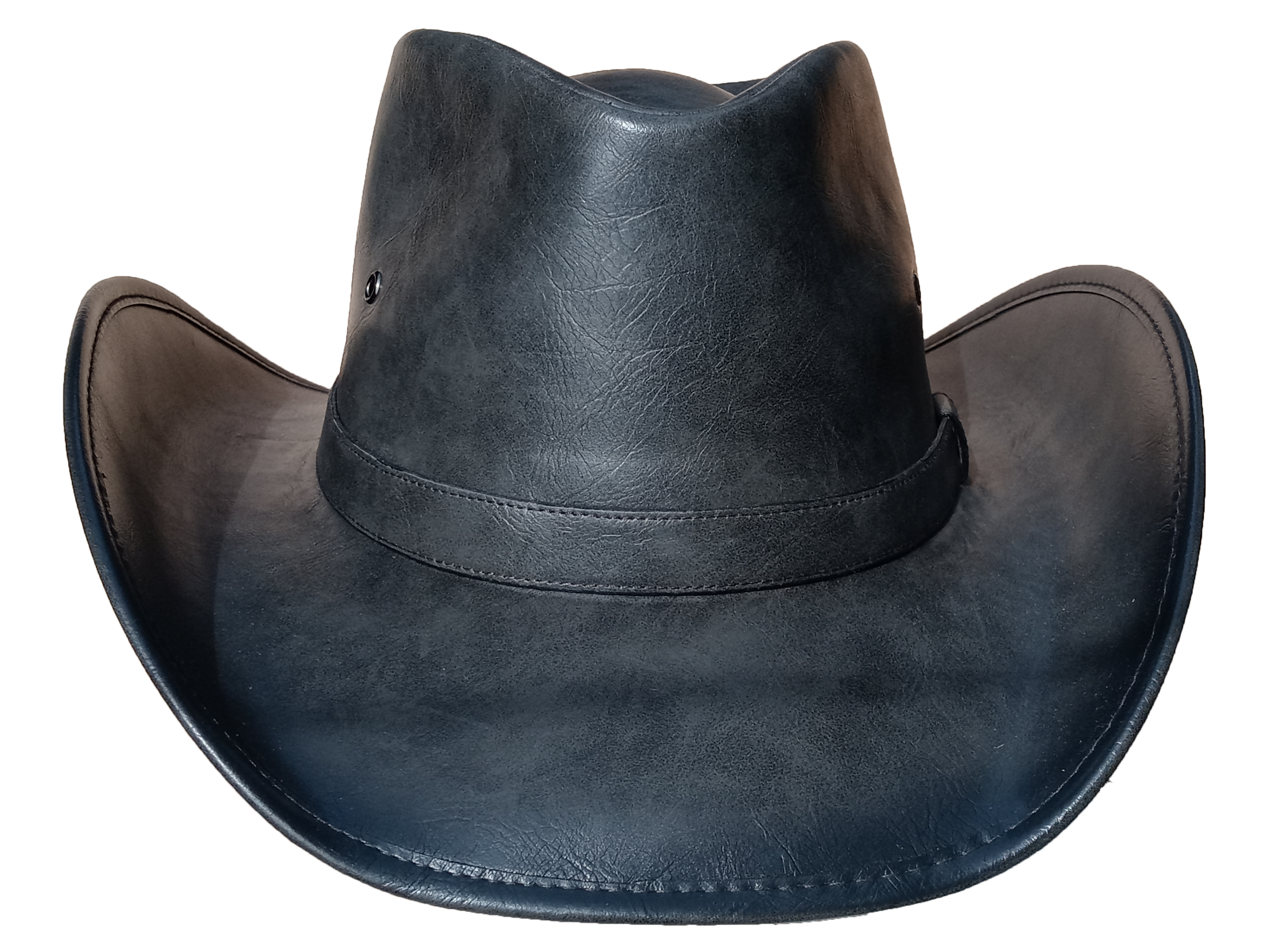 Western Leather Hat Band - El Cielo, Black Leather